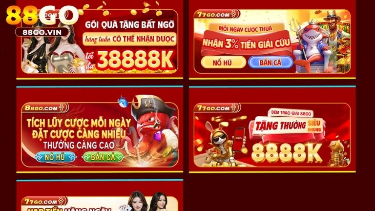 88GO liên tục tung khuyến mãi hấp dẫn khi anh em chơi bắn cá