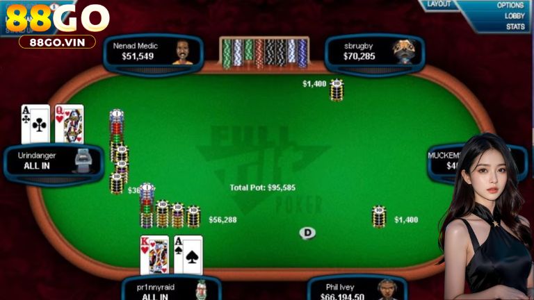 Poker là tựa game casino đầy tính hấp dẫn có sử dụng bộ bài 52 lá