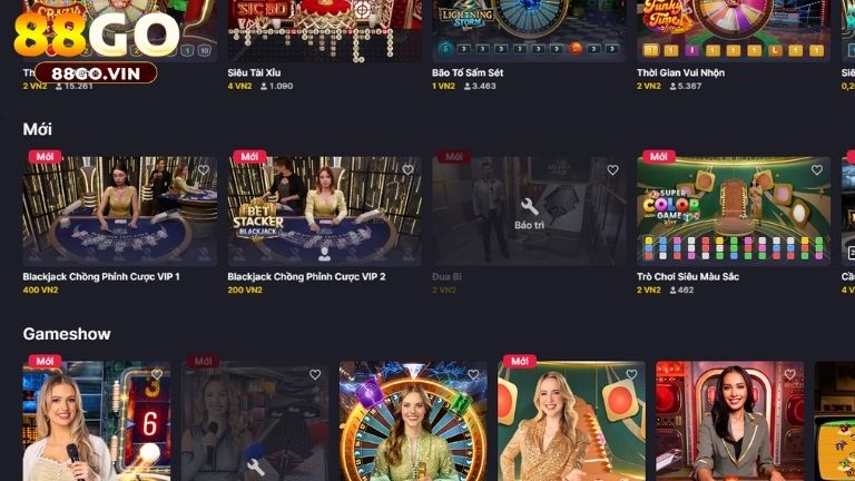 Tại sòng EVO anh em có thể tham gia hàng loạt game hay