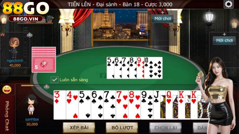 Trình tự một ván đánh Tiến lên miền Nam 88GO